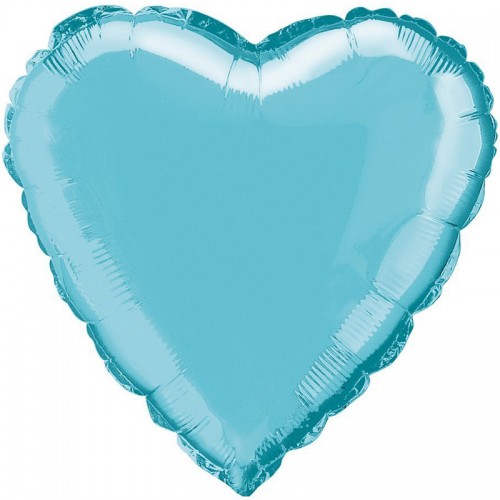 Balão Coração Azul Claro
